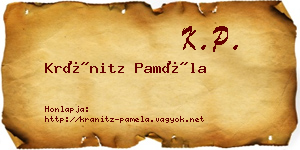 Kránitz Paméla névjegykártya